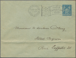 Frankreich - Ganzsachen: 1900, "UNITED STATES POSTAL STATION PARIS EXPOSITION 1900" Flag Cancel On 1 - Sonstige & Ohne Zuordnung