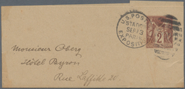 Frankreich - Ganzsachen: 1900, "U. S. POSTAGE STATION PARIS EXPOSITION" Circle Cancel On 5 C Green P - Sonstige & Ohne Zuordnung