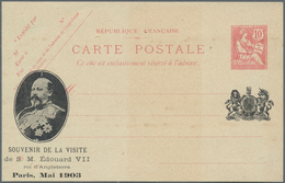 Frankreich - Ganzsachen: 1903. Postcard 10c Mouchon Retouché "Visite De S.M. Edouard VII D'Angleterr - Andere & Zonder Classificatie