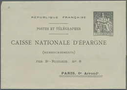 Frankreich - Ganzsachen: 1904, 30c Black "Postes Et Télégraphes" Postal Stationery Folded Letter Wit - Autres & Non Classés