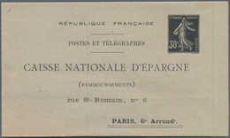 Frankreich - Ganzsachen: 1914, 30c Black "Postes Et Télégraphes" Postal Stationery Folded Letter Wit - Sonstige & Ohne Zuordnung