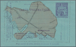 Frankreich - Ganzsachen: 1919/1929, 60c Violet On Postal Stationery Letter Card For Pneumatic Post I - Sonstige & Ohne Zuordnung