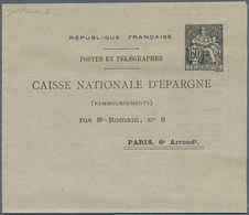 Frankreich - Ganzsachen: 1921/1931, 60c Black "Postes Et Télégraphes" Postal Stationery Folded Lette - Autres & Non Classés