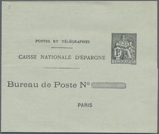 Frankreich - Ganzsachen: 1921/1931, 1 F Black "Postes Et Télégraphes" Postal Stationery Folded Lette - Autres & Non Classés