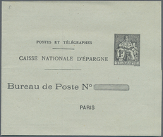 Frankreich - Ganzsachen: 1921/1931, 1 F Black "Postes Et Télégraphes" Postal Stationery Folded Lette - Andere & Zonder Classificatie