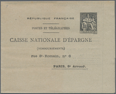 Frankreich - Ganzsachen: 1921/1931, 1,50 F Black "Postes Et Télégraphes" Postal Stationery Folded Le - Other & Unclassified