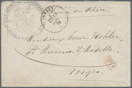 Frankreich - Besonderheiten: 1870 Envelope With Red PD Type 17 Annecy 13 September 1870 To St. Mauri - Altri & Non Classificati