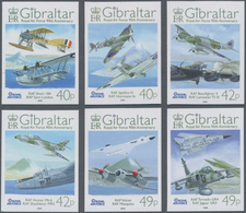 Gibraltar: 2008. Complete Set "90 Years Royal Air Force" (6 Values) In IMPERFORATE Single Stamps Sho - Gibraltar