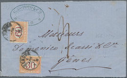 Griechenland - Besonderheiten: 1874, "VOLO" Company Sender Stamp On Folded Letter (flap Up And Down - Sonstige & Ohne Zuordnung