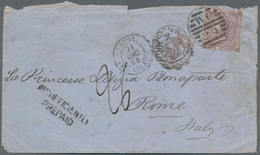 Großbritannien: 1864, 6 Pence Violet Cancelled With "W.C. 24" Single Franking On PD-letter To Adress - Autres & Non Classés