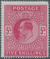 Großbritannien: 1902/1913, KEVII 5s. Carmine, Fresh Colour And Well Perforated, Mint Original Gum Wi - Sonstige & Ohne Zuordnung