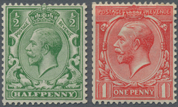 Großbritannien: 1913, KGV ½d. Bright Green And 1d. Dull Scarlet, Wm Multiple Cypher, Both Fresh Colo - Autres & Non Classés