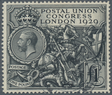 Großbritannien: 1929, 9th Congress Of The Universal Postal Union, 1 Pound Black, Selected Beautiful - Autres & Non Classés