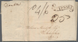 Großbritannien - Guernsey: 1819, Decorative Folded Letter With Very Rare Postmark "GUERNSEY" In The - Guernsey