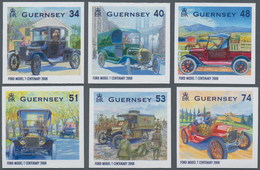 Großbritannien - Guernsey: 2008. Complete Set "100 Years Ford Automobile Model T" (6 Values) In IMPE - Guernesey