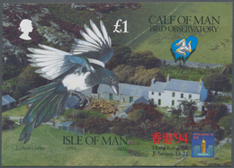 Großbritannien - Isle Of Man: 1994. IMPERFORATE Souvenir Sheet Of The Set "Ornithological Observator - Man (Eiland)