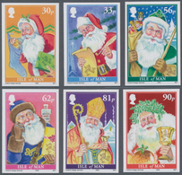 Großbritannien - Isle Of Man: 2009. Complete Set "Christmas" (6 Values) In IMPERFORATE Single Stamps - Isle Of Man