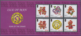 Großbritannien - Isle Of Man: 2013. IMPERFORATE Souvenir Sheet For The Issue "Chinese New Year: Year - Man (Ile De)