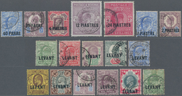 Britische Post In Der Türkei: 1902-12 British Levant KEVII. Issues In Turkish And British Currency, - Autres & Non Classés