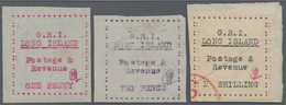 Britische Post In Der Türkei: LONG ISLAND: 1916, 1d. Red On Thin Horiz. Laid Paper And 2d. Mauve On - Altri & Non Classificati