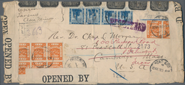 Britische Militärpost In Ägypten: 1919, Egypt 4 X 10 M Blue Together With Palestine 8 X 5 M Orange, - Sonstige & Ohne Zuordnung