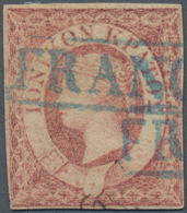 Ionische Inseln: 1859, 2d. Carmine, Close To Full Margins, Neatly Cancelled By Blue Boxed "FRANCO", - Iles Ioniques