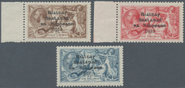 Irland: 1922, "Rialtas" Overprints By Dollard, 2s.6d. Brown, 5s. Rose And 10s. Blue, Set Of Three Va - Lettres & Documents