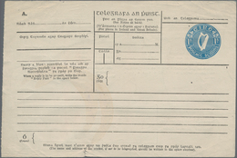 Irland - Ganzsachen: 1924, Telegram Sheet 1sc. Blue, Unsued, Slight Imperfections, Extremely Rare. M - Entiers Postaux
