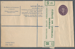 Irland - Ganzsachen: 1924/1925, 5 Pg Deep-violet Postal Stationery Registered Letter Unused + Origin - Entiers Postaux