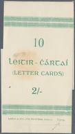 Irland - Ganzsachen: 1924/1934, 2 Pg Dark-green Postal Stationery Letter Card, Unused + Original Wra - Postwaardestukken