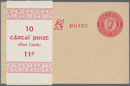 Irland - Ganzsachen: 1925/1931, 1 Pg Carmine Postal Stationery Postcard, Unused + Original Wrap For - Entiers Postaux