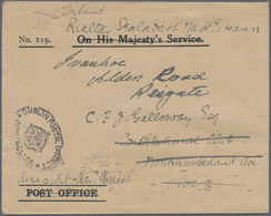 Irland - Besonderheiten: 1922, "On His Majesty's Service." Form Envelope (text Deleted) With Oval Ha - Sonstige & Ohne Zuordnung