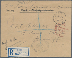 Irland - Besonderheiten: 1922, "On His Majesty's Service." Form Envelope (text Deleted) With Oval Ha - Sonstige & Ohne Zuordnung