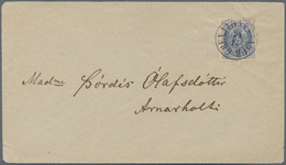 Island: 1878 5a. Blue, Perf 14x13½, Tied By "GRENJADARSTADUR 24/11" Cds (Facit Rarity 5) To Plain Co - Autres & Non Classés