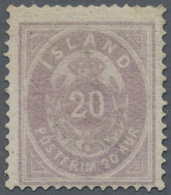 Island: 1876 20a. Pale Violet, Blurred Printing, Perf 14x13½, MINT LIGHTLY HINGED, Fresh And Fine. A - Autres & Non Classés