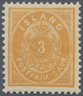 Island: 1897 3a. Orange-yellow, Perf 12¾, MINT NEVER HINGED, Fresh And Very Fine. L. Nielsen Certifi - Sonstige & Ohne Zuordnung