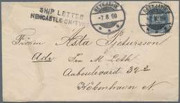 Island: 1899 Cover From Reykjavik To Copenhagen Via England, Franked By 1897 20a. Ultramarine Tied B - Sonstige & Ohne Zuordnung