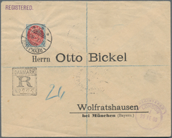 Island: 1892 50a. Red & Blue Used On Registered 'Bickel' Cover From Reykjavik To Wolfratshausen, Ger - Autres & Non Classés