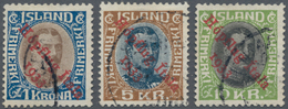 Island: 1933 "Hópflug" Complete Set, Used With Parts Of Circled Datestamps, Fresh And Fine. Singed B - Other & Unclassified