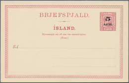 Island - Ganzsachen: 1919, 5 A On 8 A Postal Stationery Answer Card Unused, Was Sold Separately, Edi - Entiers Postaux