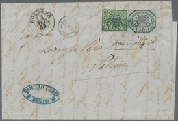 Italien - Altitalienische Staaten: Kirchenstaat: 1855, Folded Letter Franked With 2 And 6 Baj With B - Kirchenstaaten