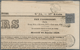Italien - Altitalienische Staaten: Modena - Zeitungsstempelmarken: 1857, 10 C Black On Dark-lilac Pa - Modène