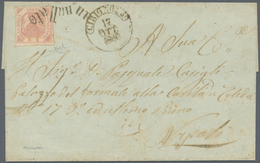 Italien - Altitalienische Staaten: Neapel: 1858, 2 Gr Light Rose, Full Margins, Tied By Wavy-line Ty - Naples