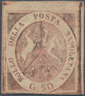 Italien - Altitalienische Staaten: Neapel: 1858. 50 Grana Brownish Rose, Mint With Original Gum, Thr - Neapel