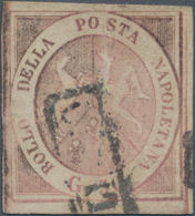 Italien - Altitalienische Staaten: Neapel: 1858. 50 Gr. Rose, Cancelled By Part Of Framed "annulato" - Napels
