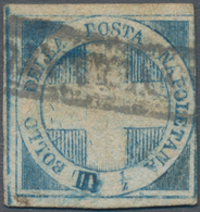 Italien - Altitalienische Staaten: Neapel: 1860: "Crocetta", 1/1 Tornese Blue, Used, Double Incision - Neapel