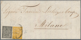 Italien - Altitalienische Staaten: Parma: 1852/1853, 10 Cent. Black On White And 5 Cent. Yellow-oran - Parme