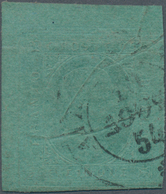 Italien - Altitalienische Staaten: Sardinien: 1853, 5 C Blue Green Cancelled With Double Circle Post - Sardinien