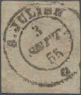 Italien - Altitalienische Staaten: Sardinien: 1852. 40 C Light Rose, Cancelled By Rare Double Circle - Sardinien