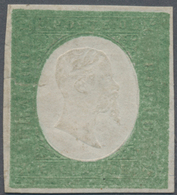 Italien - Altitalienische Staaten: Sardinien: 1854. 5 C Yellow Green, Unused Without Gum, Good Margi - Sardaigne